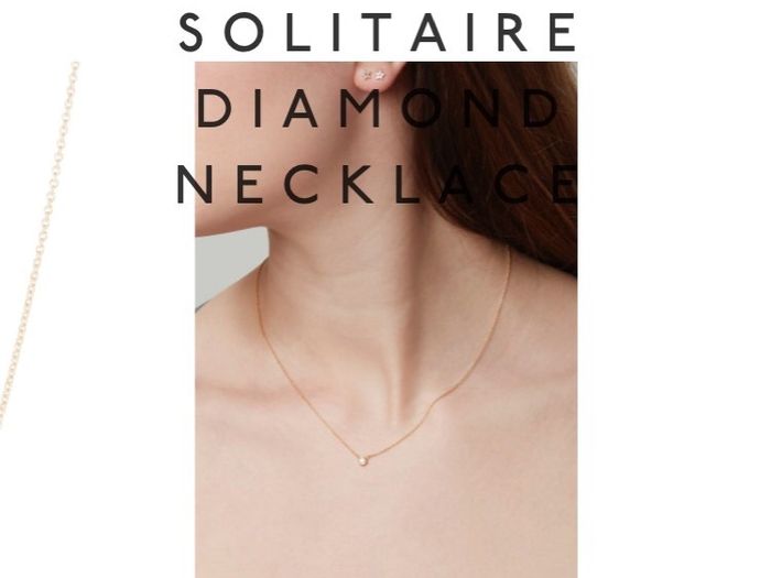 18ct Yellow Gold Solitaire Diamond Necklace