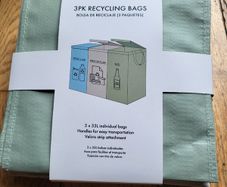 Recycling Bags - Pack Of 3 NEW 33L