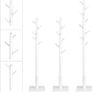 _coat stand, clothes stand, solid wood, free-standing, tree shape, 8 hooks for jackets, hats, bags, entrance area, hallway, hooks and handrail made of rubber wood, white Image 4