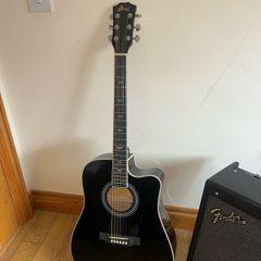 Black Cutaway Acoustic Guitar | Perfect for Beginners!