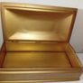 Vintage Art Deco circa 1920s State Express cigarette tin, gold tone /trinket box Image 3