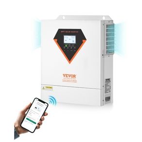 Hybrid Solar Inverter, 3500W, All in One Pure Sine Wave Power Inverter Charger, 24V DC to 220/230V AC, with Built-in 100A MPPT Solar Controller, for Off-Grid System Lead Acid Lithium Battery