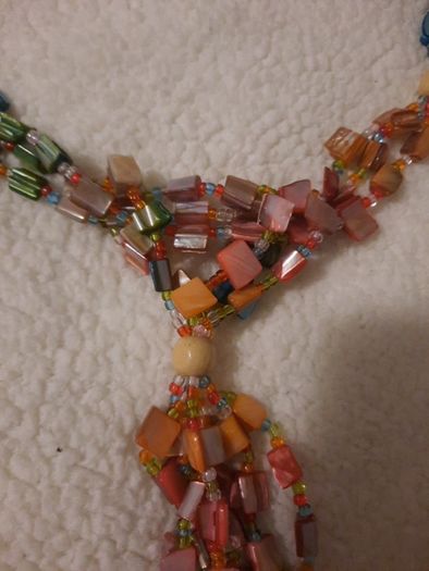 stunning multicoloured beaded necklace
