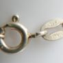 Vintage Sterling Silver 925 Genuine Black Jade and Zircon Necklace Pendant, length 18" - 4,5g Image 8