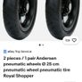 Original Andersen 25 cm Pneumatic Shopping Trolley Wheels Image 3