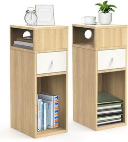 Set of 2 Narrow Bedside Table