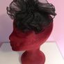 Black Fascinator Hair Clip  or  Large Corsage Style Brooch Image 2