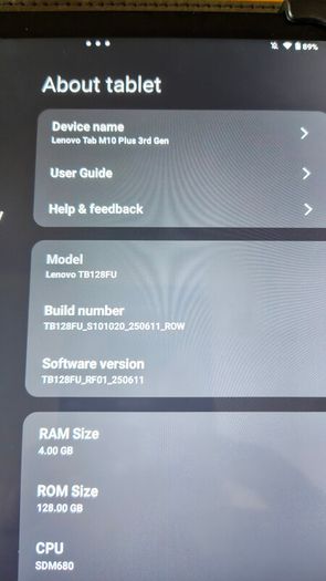 Lenovo Tab 10.1 3rd Gen 128GB