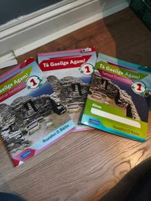 Irish first textbook with student and portfolio book