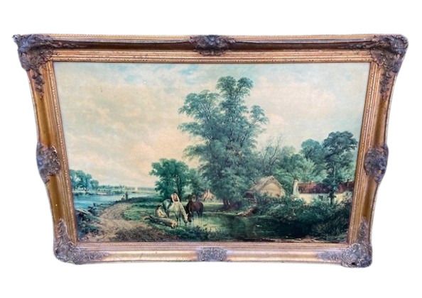 A large print in a gilt frame