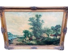 A large print in a gilt frame