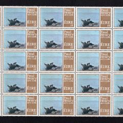 1976 Ireland Contemporary Irish Art Painting by Paul Henry Commemorative Stamp Marginal Block of 25 Mint Never Hinged (MNH)