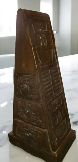Unique handcarved large pyramid storage box