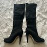 Black Suede Over the Knee Boots UK 7 Image 3