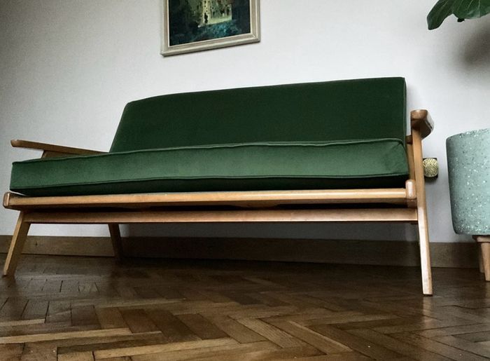 mid century cabinet sideboard drawers stock