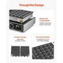 50PCS Mini Dutch Pancake Maker, Non-stick Stainless Steel Dorayaki Baker, 1800W Commercial Electric Poffertjes Grill Pan, Dual Temp Image 7
