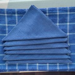 Crate & Barrel linen tableware, Set of 6 table mats & napkins