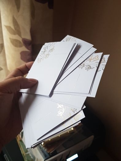 Table name cards