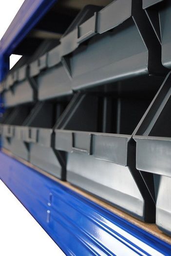 Long Span Racking Blue Starter Unit - 600kg per Shelf for Garages / Sheds, Residential, Commercial, and Office - 2000h x 2000w x 600d
