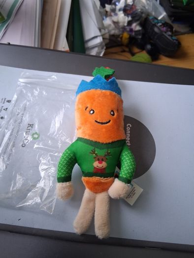 Kevin the Carrot Christmas decoration - plush toy