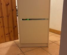 IKEA BISSA White Shoe Cabinet 2 Compartments Fully Assembled