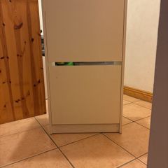 IKEA BISSA White Shoe Cabinet 2 Compartments Fully Assembled