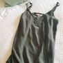 Miss Selfridge Khaki Green Top - Size 8 Image 3