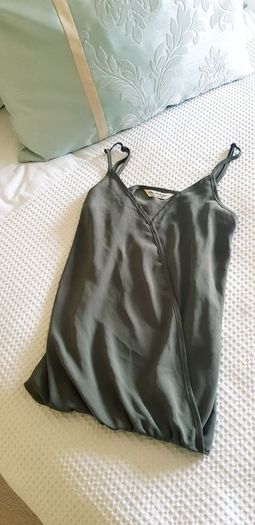Miss Selfridge Khaki Green Top - Size 8