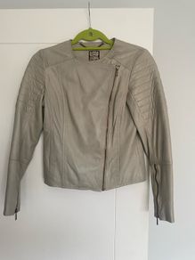 Cream leather jacket