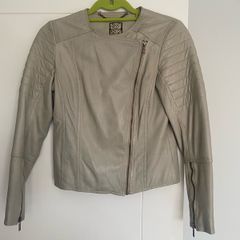 Cream leather jacket