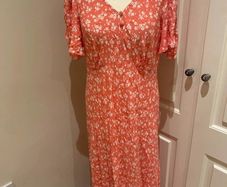 Ghost floral viscose dress size 10