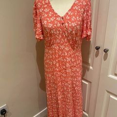 Ghost floral viscose dress size 10