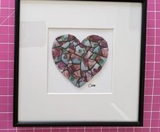 Handmade Framed Mosaic Heart
