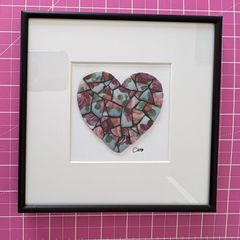 Handmade Framed Mosaic Heart
