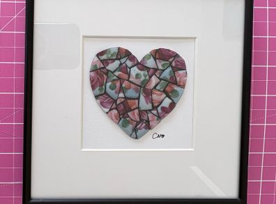 Handmade Framed Mosaic Heart