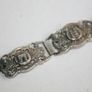 Vintage Turkish Silver Filigrane Depose Paris Souvenir Bracelet 8" Image 2