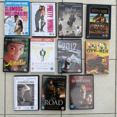 DVD bundle containing Precious, The Da Vinci code, Changeling, The road, City of God, City of Men, The terminal, Slumdog millionaire, Pretty Woman, 2012 and Amelie