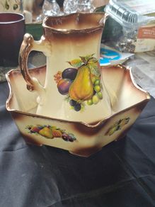 Beautiful Beautiful Old Fruit Jug and Basin, Postage Available