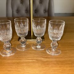 Waterford Crystal Set of 4 Vintage Colleen Cut Stemmed Shot Hlasses