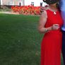 Red Pleated Maxi size 8 Taifun really 8 to 10 Image 2