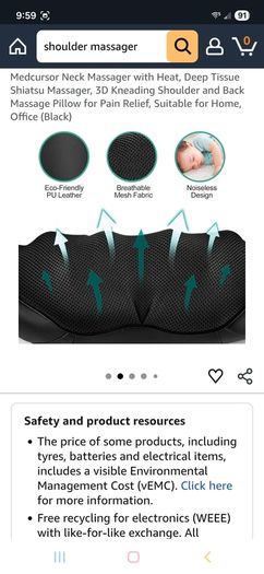 Neck and back massager
