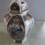 Japanese hand-decorated  Japanese Porcelain Meiji Style Peacocks Vase Urn With Gilt Domed Lid Image 5