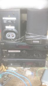 2 x pioneer and 1 x Denon tuner with 4 mission speakers.
