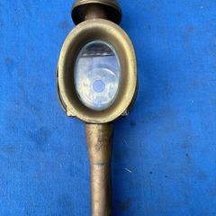 Old brass coach lamp
