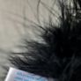 Ostrich feather cape black Image 3