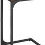 NEW SALE | C-Shaped Side Table, Bedside Table, Sofa Side Table, Coffee Table, with Metal Frame, Industrial, for Living Room, Bedroom, Rustic Brown and Black Image 2