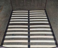 Harry Corry Brown Metal Bed Frame with Wooden Slats