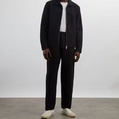 WAX LONDON Diamond-Weave Black Jacket