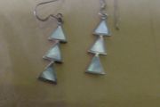 silver drop earrings