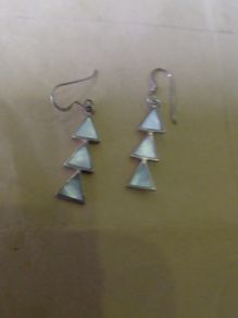 silver drop earrings